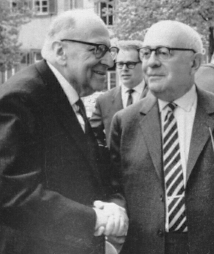 Fotografia de Max Horkheimer e Theodor Adorno